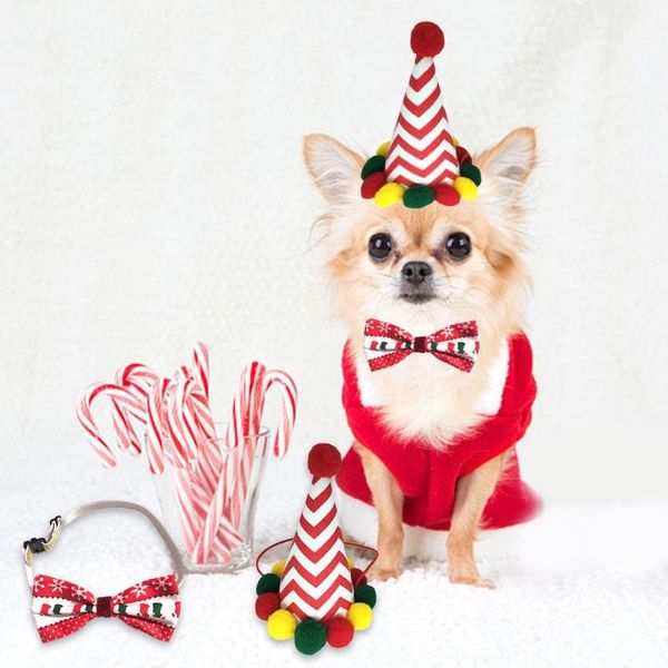 

dog apparel pet christmas costume hat bow ties dogs cats birthday party holiday decoration hair accessories