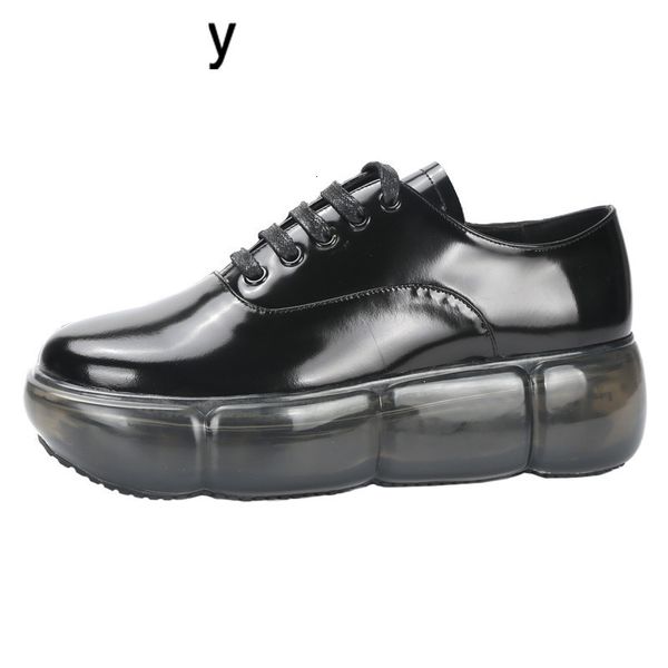 

sandals transparent air cushion thick bottom casual shoes women clear lace up sneakers spring autumn fashion wedge heel runway sgm, Black
