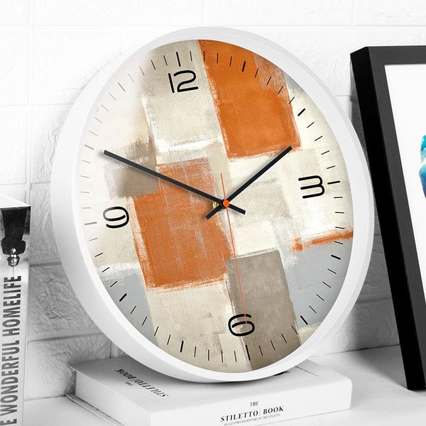 

wall clocks abstract pattern living room decoration mute clock retro style wild gift