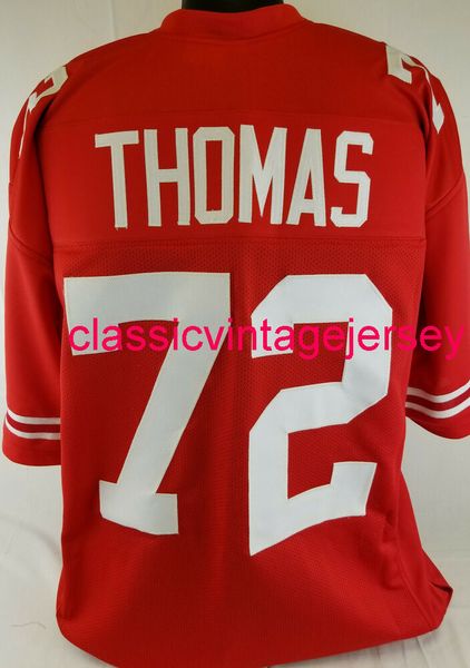 Männer Frauen Jugend Joe Thomas Maßgeschneidertes rotes Fußballtrikot im College-Stil XS-5XL 6XL