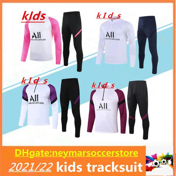 

20 21 kids soccer tracksuit 2020 2021 kids maillot de football training suit survetement chandal kit, Black
