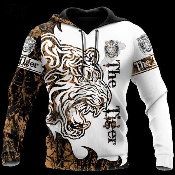 

men's hoodies & sweatshirts plstar cosmos beautiful tiger 3d printed animal zip hooded for men and women casual streetwear style-t22, Black