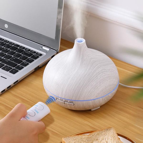 

300ml essential oil diffuser ultrasonic air humidifier with white grain led lights for office home humidifiers