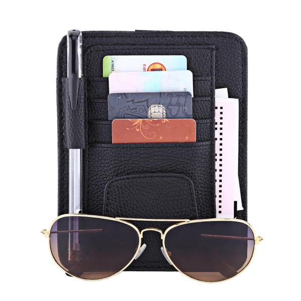 Auto-Organizer, Auto-Sonnenblende, Tasche, Kartenaufbewahrung, Brillenhalter, Clip