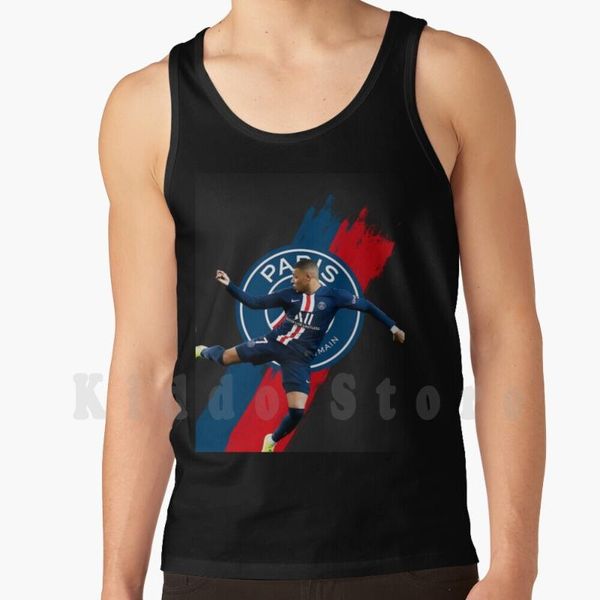 

men' tank kylian " mbappÃ© lottin art vest sleeveless, White;black