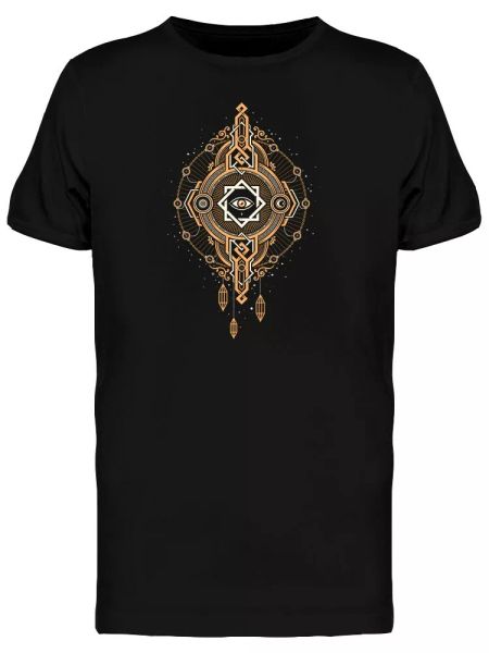 

abstract eye geometry graphic men's tee -image by shutterstock, White;black