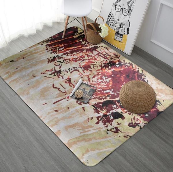 

carpets home decor large size creativity graffiti anti-slip floor mat rug bedroom carpet multi-size living room colorful rugs
