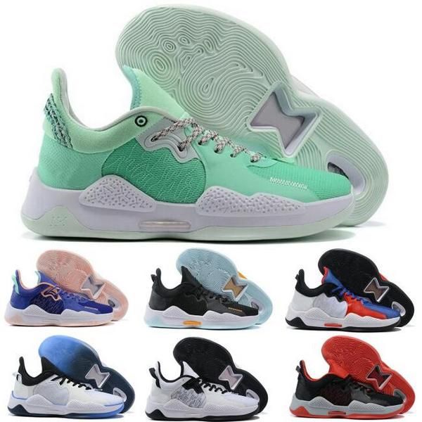 

pg 5 paul george mens basketball shoes 2022 sneakers pg5 drip usa playstation white play for the future bred platinum tint authentic trainer