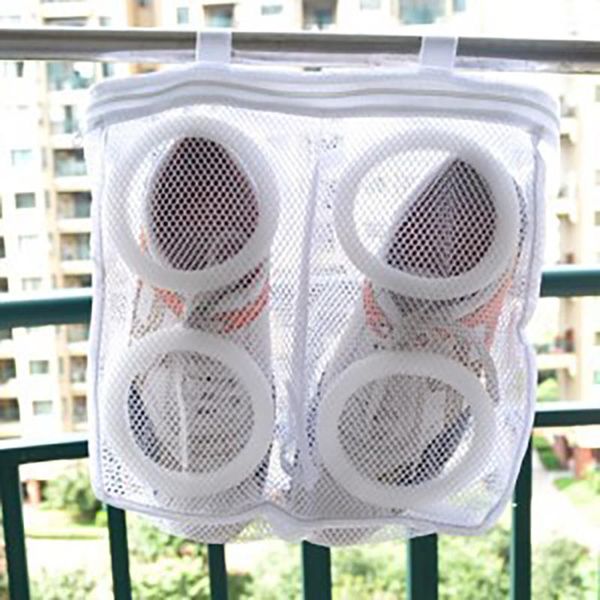 

shoe care hanging and drying washing bag mesh protection shoes airing dry tool laundry protective organizer bags