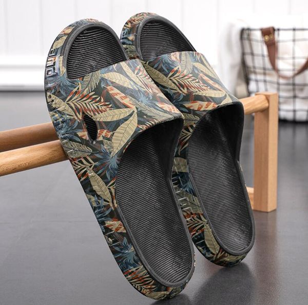

2021 summer trendy men's slippers casual fashion beach non-slip sandals, Black