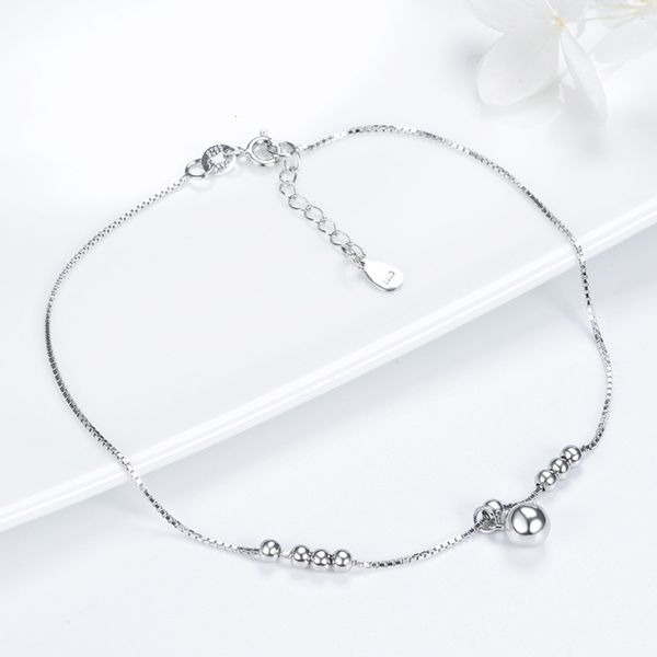 

new s925 pure silver simple anklet for women, Red;blue