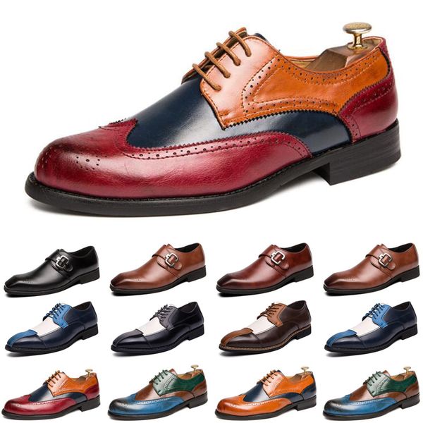 

2021 designer men casual shoes black brown red loafers outdoor flat slip on fashion mens trainers sneakers size 40-47 color12