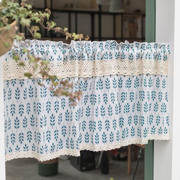 

curtain & drapes 140x80 cotton linen kitchen cafe lace tube printed living room short decorative