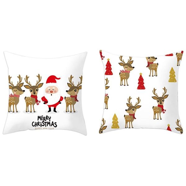 

pillow case 2x christmas santa claus print polyester home cover xmas bedroom