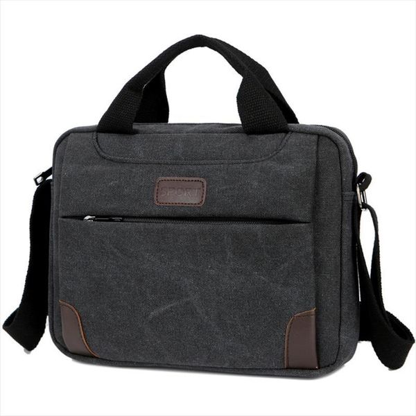 

mens handbag simple business shoulder messenger bag casual vintage canvas briefcase drop good quality