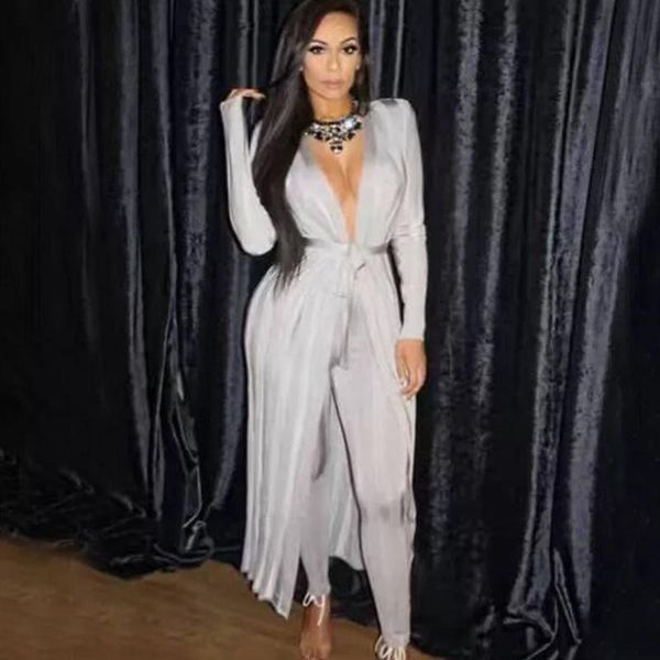 

women's two piece pants spring arrivals 2 pcs set women apricot long sleeve jacket coat and pencil celebrity evening party clubwear, White