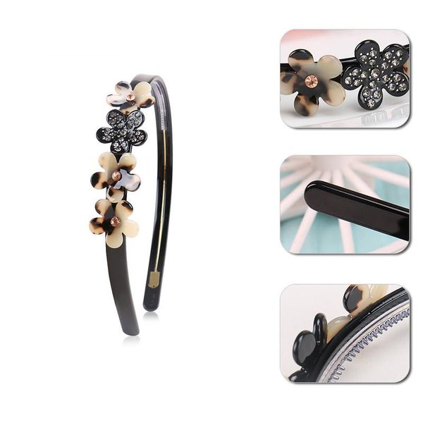 

hair clips & barrettes fashionable bands four flowers in a row girls head adornment acetate jewelry cute party, Golden;silver
