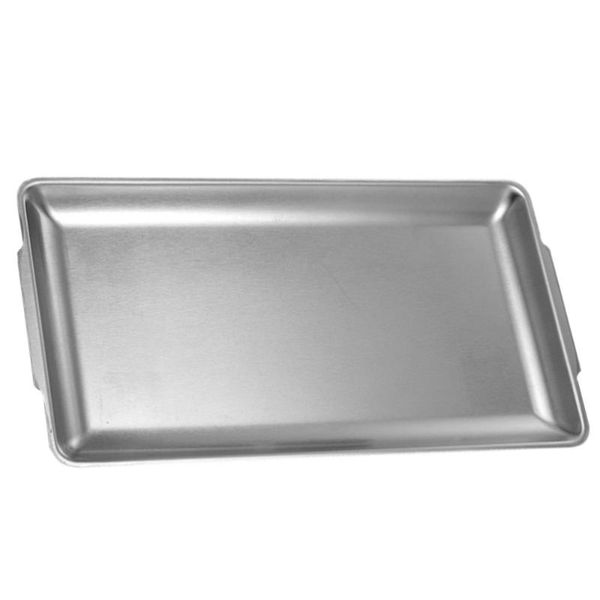 

dishes & plates 1pc stainless steel sushi plate oblong bbq pan practical kitchen container