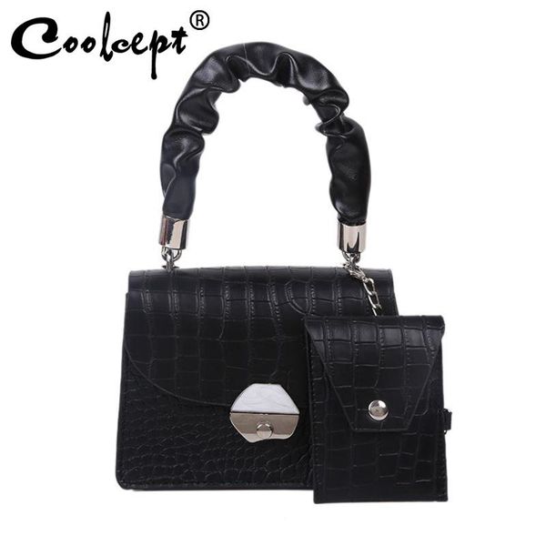 

coolcept women fashion shoulder bag lash package chains 2021 women's crossbady luxury metal decoration cross body