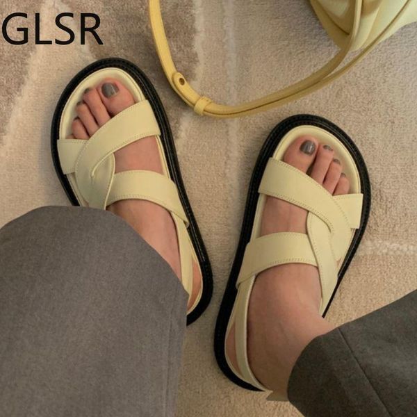

women sandals fashion platform buckle strap summer shoes woman flats casual daily lady home footwear size 35-39, Black
