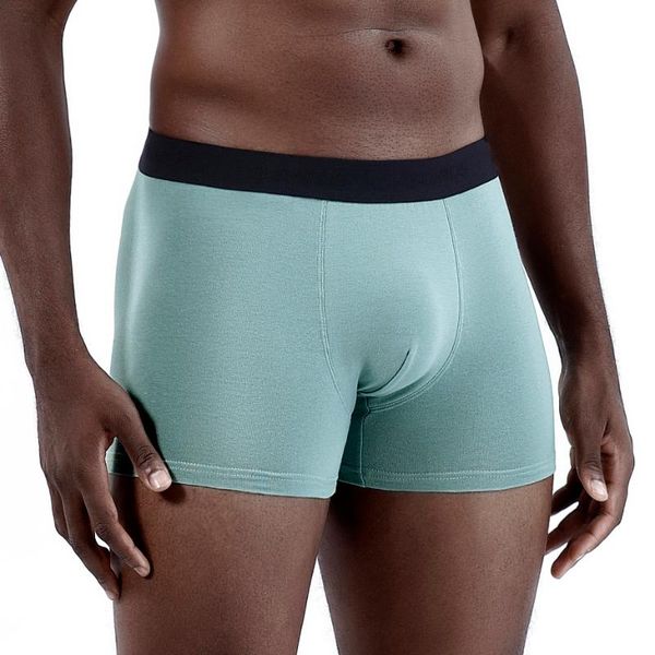 

underpants man underwear brand men's panties solid color boxers cotton family gay boxershorts for male shorts calecon, Black;white