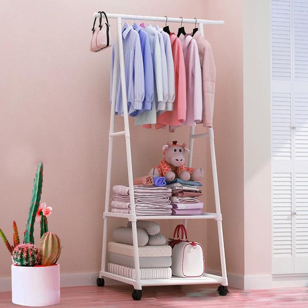 

folding coat rack household furniture floor clothes multifunctional standing frame wardrobe storage shelf cabinet hangers & racks
