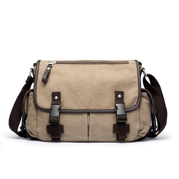 

men's canvas messenger bags casual solid mans cover shoulder crossbody male big capacity multi pocket bag fashion 2021 briefcases