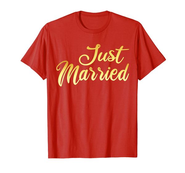 

cool just married t-shirt, White;black