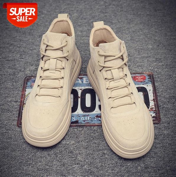 

high-shoes men's casual sports martin boots thick-soled mid-#t47d