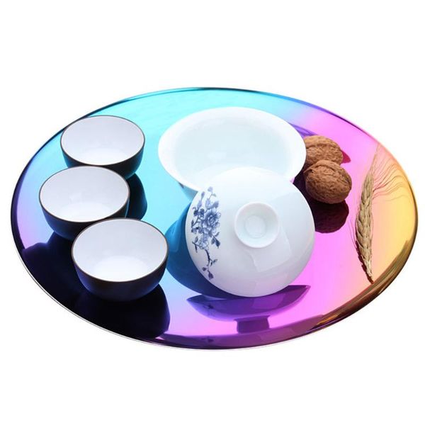 

kitchen storage & organization food keeper nordic style snack round fruit jewelry organize dessert platter home decor metal tray desktop