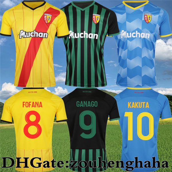

rc fofana lens soccer jerseys 2021 22 third ganago sotoca kakuta maillots de foot clauss medina banza doucoure farinez home away football sh, Black;yellow