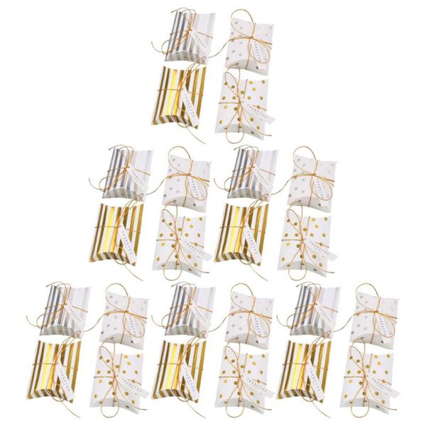 

gift wrap 40pcs pillow shaped candy boxes paperboard cases storage