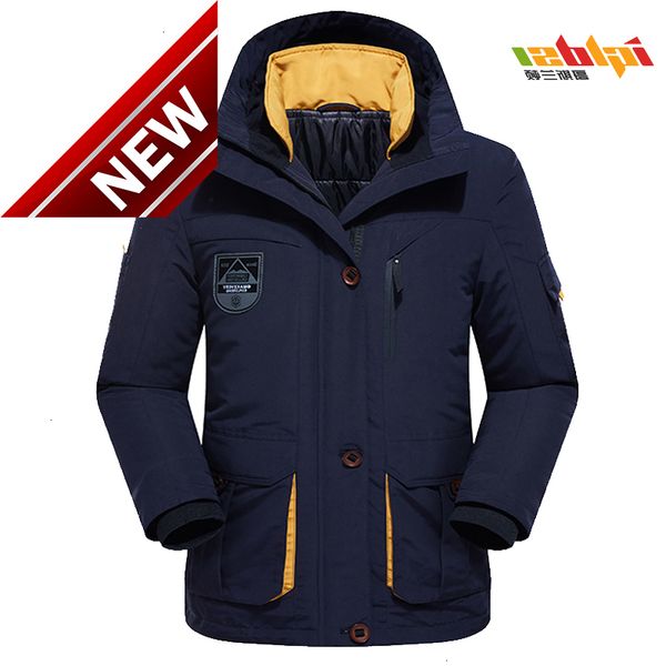 

thick fleece men's jacket winter 2 in 1 warm coat outwear cotton liner removable down parka waterproof windbreaker plus size 6xl, Black