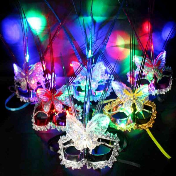 

luminous costume ball halloween party feather butterfly rain cartoon animation mask