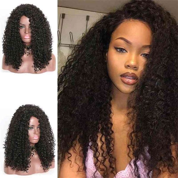 

fluffy long hair small curly wavy high temperature filament headgear, Black