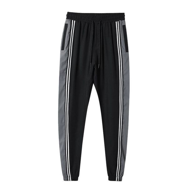 

men's pants sweatpants male 2021 summer foreign trade sports tide brand casual loose-fitting mens hip hop clothing, Black