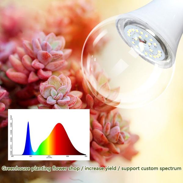 

grow lights plant growth light bulb e27 lamp led cap waterproof fruit flower bloom full spectrum