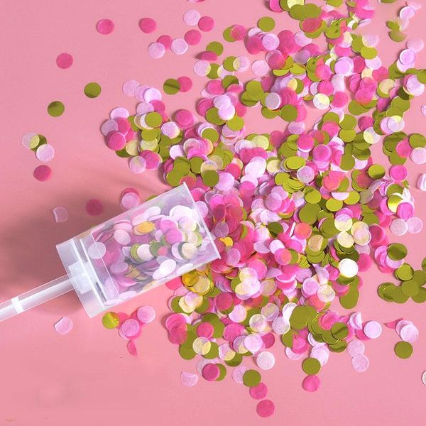 

party decoration heart round paper foil confetti push poppers wedding bridal anniversary baby shower diy birthday decorations 20 colors