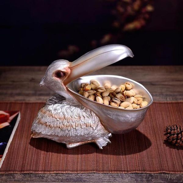 

decorative objects & figurines resin toucan figurine key storage holder pelica statue animal bird sculpture home deskdecoration ornament