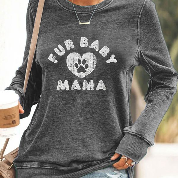 

women's thanksgiving theme letter printed casual round neck thickened sweater, Black