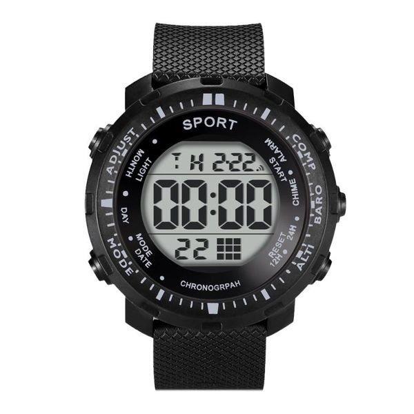 

fashion high-end multi-function 30m sports waterproof electronic watch mens watches reloj hombre relogios #10 wristwatches, Slivery;brown