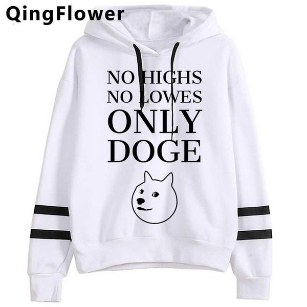 

men's hoodies & sweatshirts dogecoin to the moon male harajuku anime hoody, Black