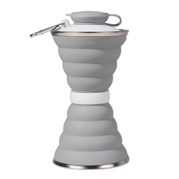 

500ml silicone cycling reusable sports bottle daily travel space saving large capacity office leak proof students foldable water