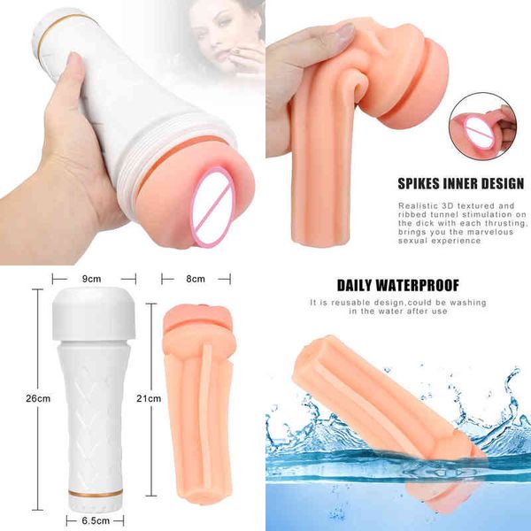 Nxy sexo masturbadores brinquedos para homens bomba de pênis grande masturbação masturbação copo erótico vagina real buceta máquina y lanterna forma adulto produtos 220127