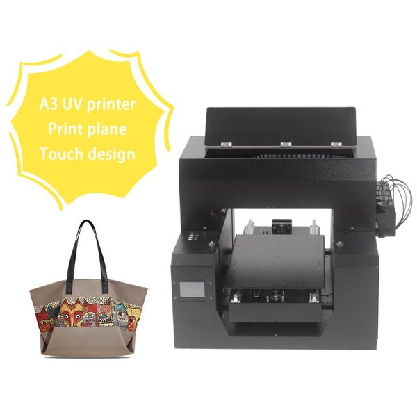 

printers fully automatic uv flatbed printer upgrade touch panel for wallet/handbag/t-shirt/denim/mobile phone case printing
