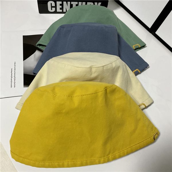 

female fisherman's female cool bucket hat sunscreen outdoor sun foldable hip hop basin hat, Yellow