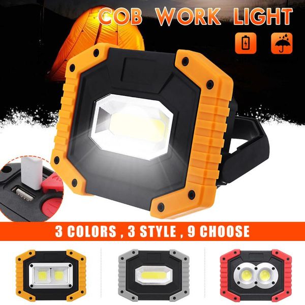 

led rechargeable work light emergency lamp hand torch camping tent lantern usb charging portable power bank searchlight lanterns