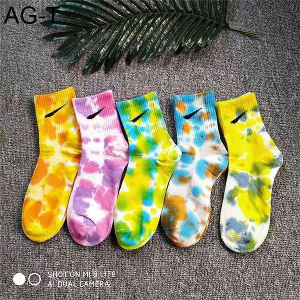 

designer socks autumn new tie dye socks with hook in middle of the sock 1, Silver