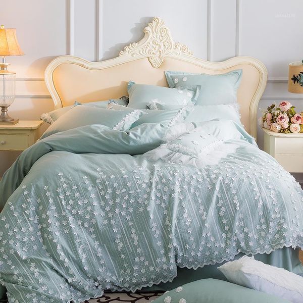 

bedding sets white lace princess duvet cover set 4/7 pieces double  king size luxury egyptian cotton bedsheet linen1