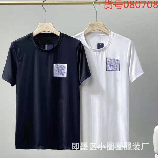 

short 080708 sleeve t-shirt men's fashion brand summer trend cotton loose thin t-shirt, White;black